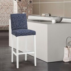 Scaun de bar Ikea Bergmund/Ryrane 75cm (Alb/Albastru Inchis)