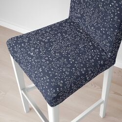 Scaun de bar Ikea Bergmund/Ryrane 75cm (Alb/Albastru Inchis) Thumb