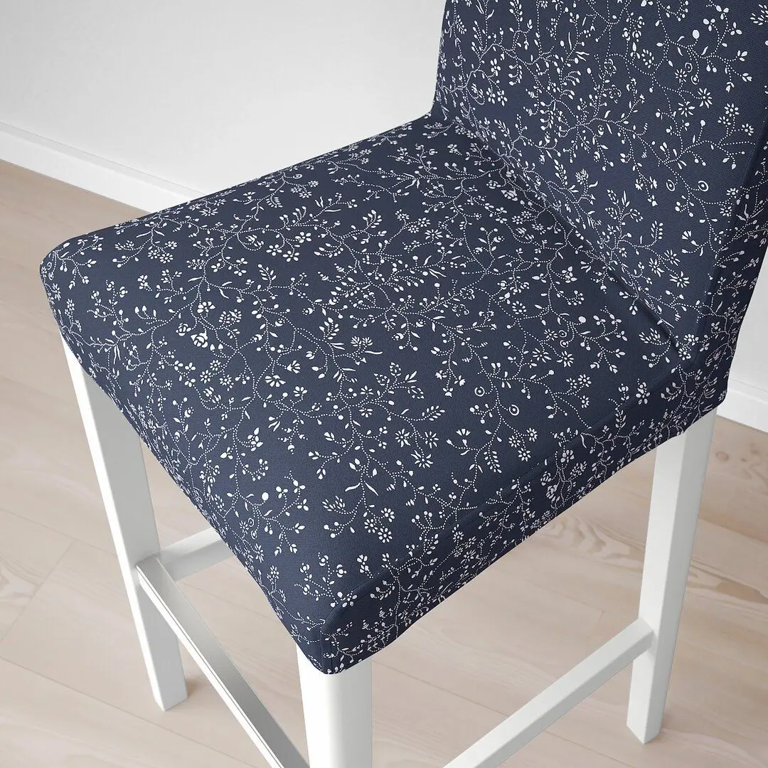 Scaun de bar Ikea Bergmund/Ryrane 75cm (Alb/Albastru Inchis) - 4