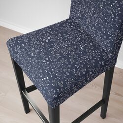 Scaun de bar Ikea Bergmund/Ryrane 75cm (Negru/Albastru Inchis) Thumb