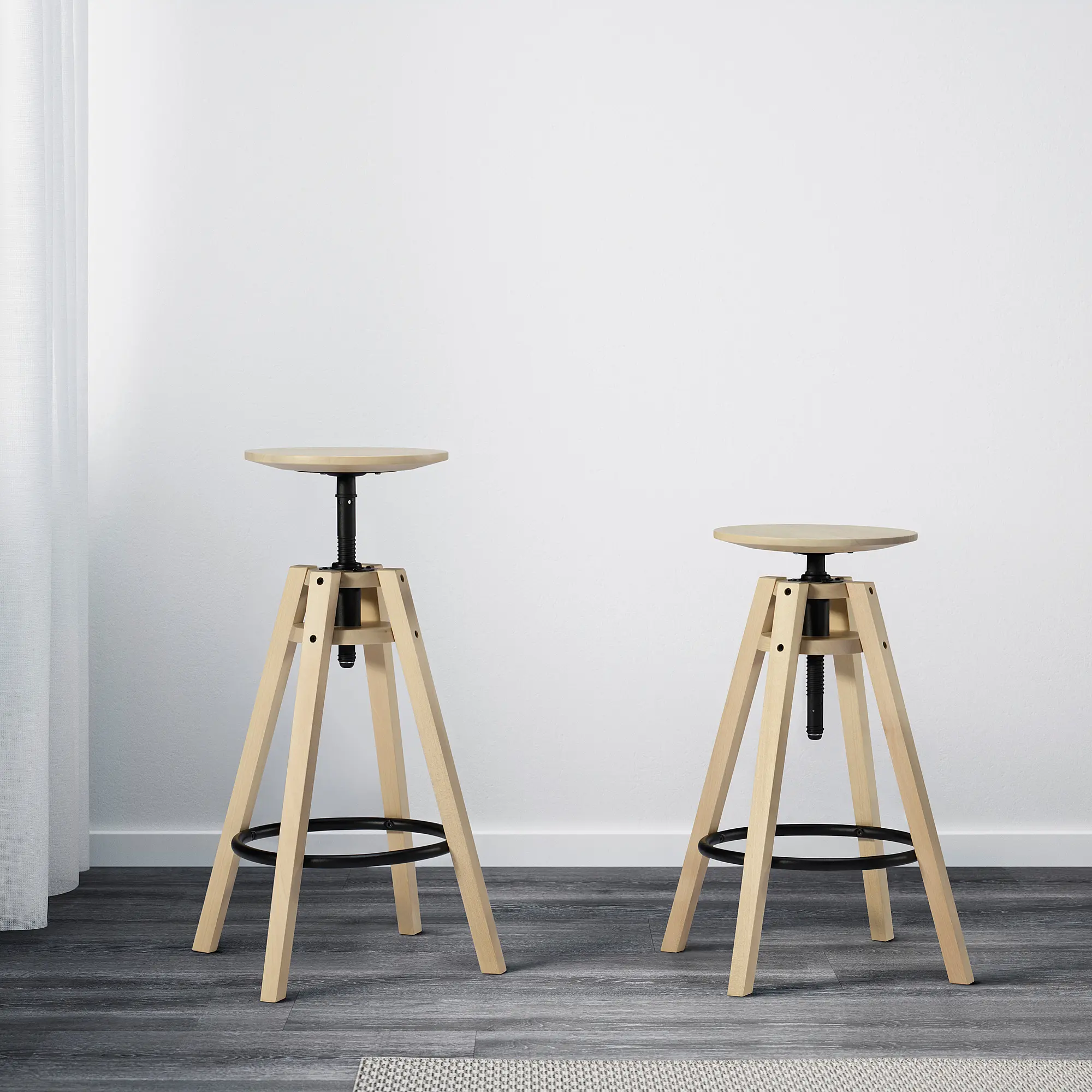 Барный стул Ikea Dalfred 63-74 см (Береза) - 6