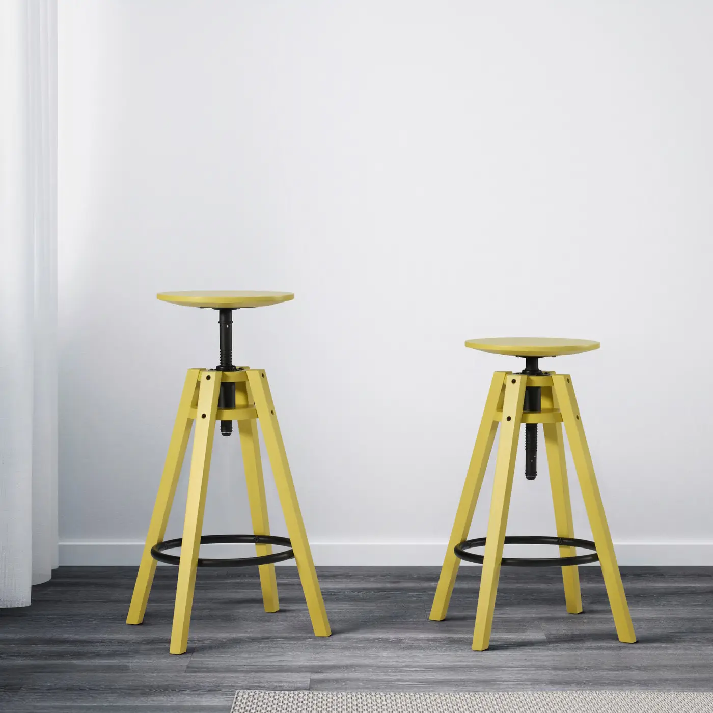 Scaun de bar Ikea Dalfred 63-74 cm (Galben) - 6