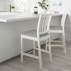 Scaun de bar Ikea Ekedalen 62cm (Alb/Orrsta Gri) Thumb