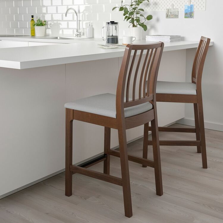 Scaun de bar Ikea Ekedalen 62cm (Maro/Orrsta Gri)