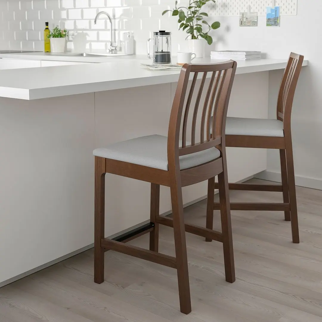 Scaun de bar Ikea Ekedalen 62cm (Maro/Orrsta Gri) - 3