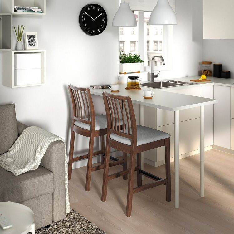 Scaun de bar Ikea Ekedalen 62cm (Maro/Orrsta Gri)