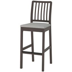 Барный стул Ikea Ekedalen 75см (Темно-Коричневый/Оррста Серый)