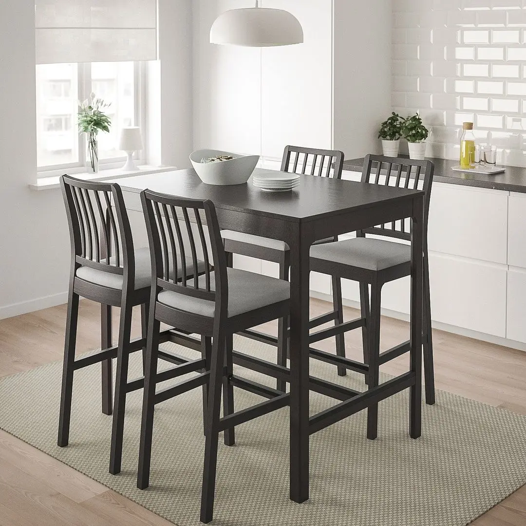 Scaun de bar Ikea Ekedalen 75cm (Maro Inchis/Orrsta Gri) - 4