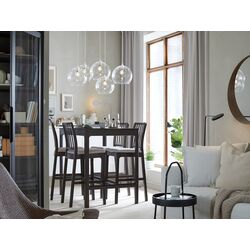 Scaun de bar Ikea Ekedalen 75cm (Maro Inchis/Orrsta Gri) Thumb