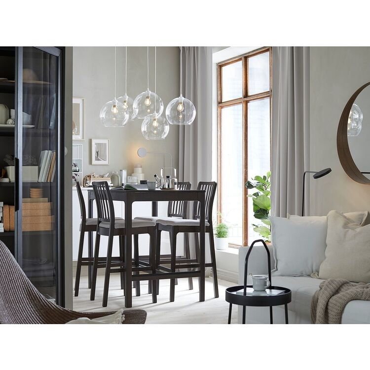 Scaun de bar Ikea Ekedalen 75cm (Maro Inchis/Orrsta Gri)