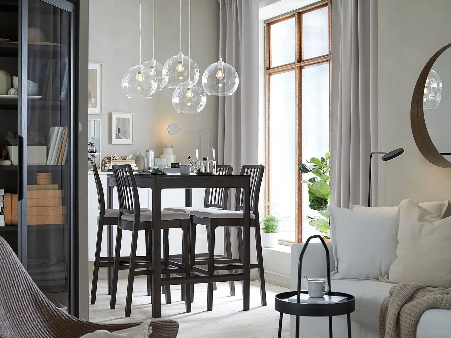 Scaun de bar Ikea Ekedalen 75cm (Maro Inchis/Orrsta Gri) - 5