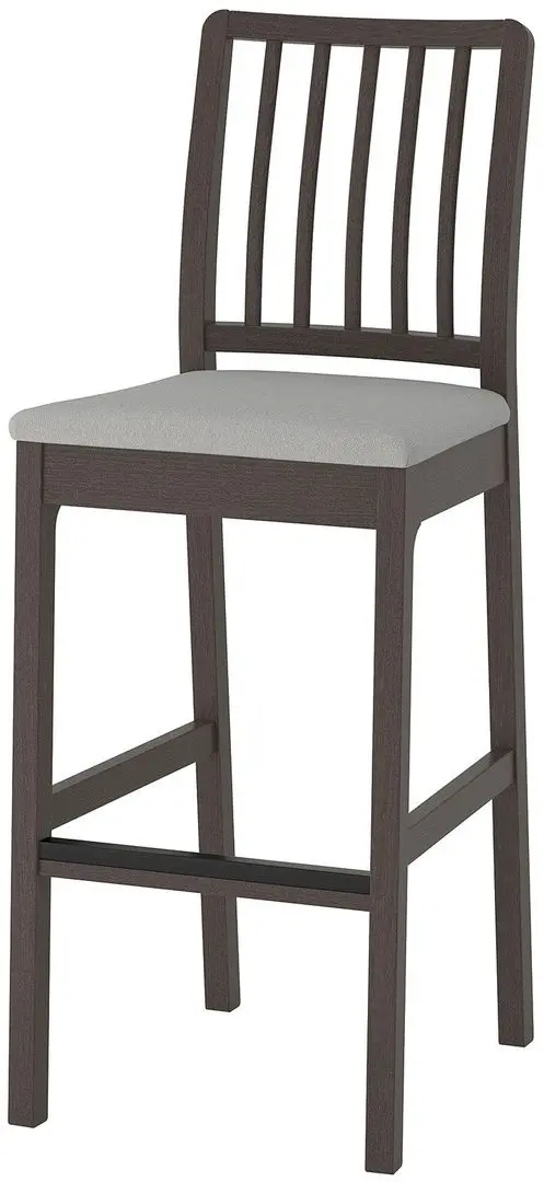 Scaun de bar Ikea Ekedalen 75cm (Maro Inchis/Orrsta Gri)