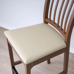 Scaun bar Ikea Ekedalen cu spatar 62cm (Maro/Hakebo Bej) Thumb