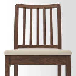 Scaun bar Ikea Ekedalen cu spatar 62cm (Maro/Hakebo Bej) Thumb