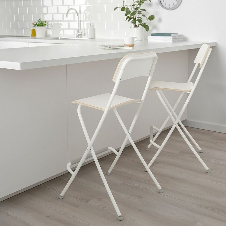 Барный стул Ikea Franklin раскладной 63см (Белый)