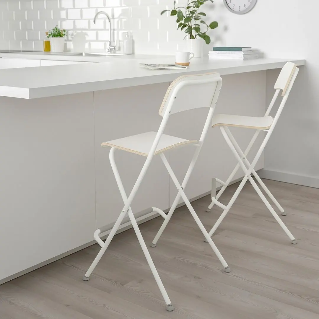 Scaun de bar Ikea Franklin pliant 63cm (Alb)