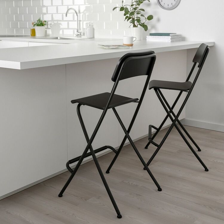 Барный стул Ikea Franklin раскладной 63см (Черный)