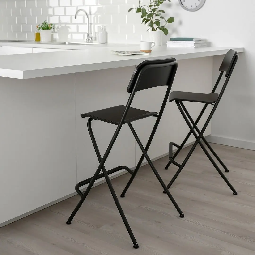 Scaun de bar Ikea Franklin pliant 63cm (Negru)