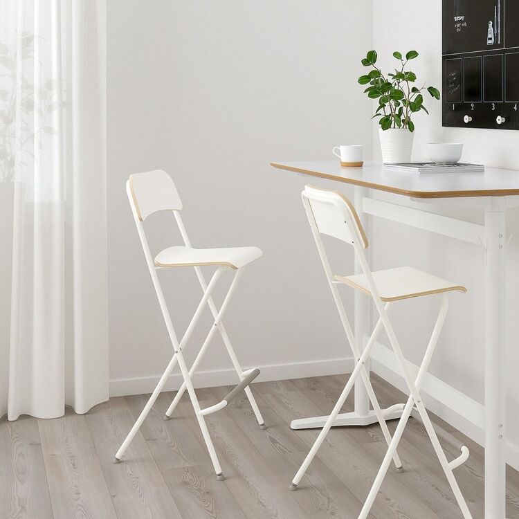 Барный стул Ikea Franklin раскладной 74см (Белый)