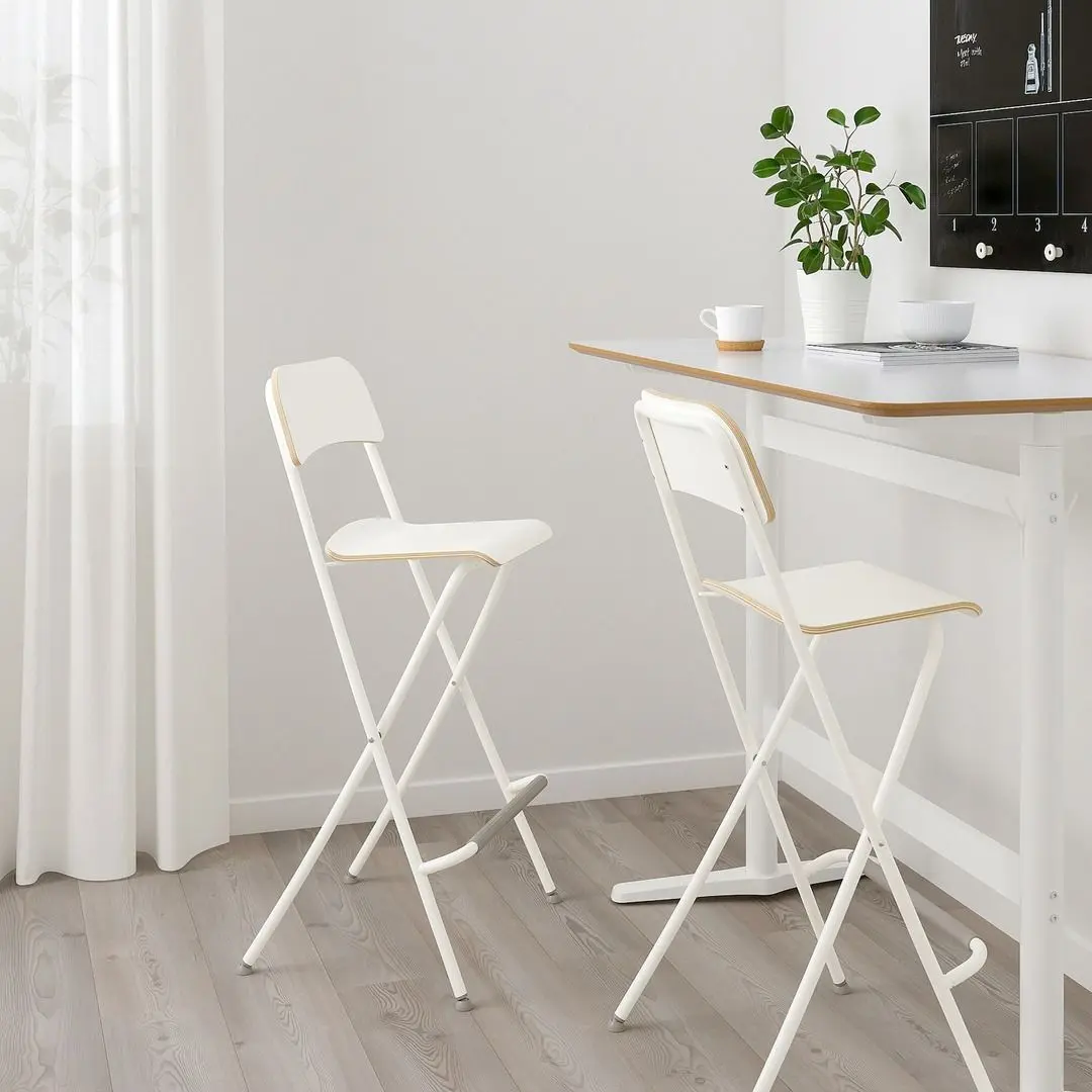 Scaun de bar Ikea Franklin pliant 74cm (Alb)