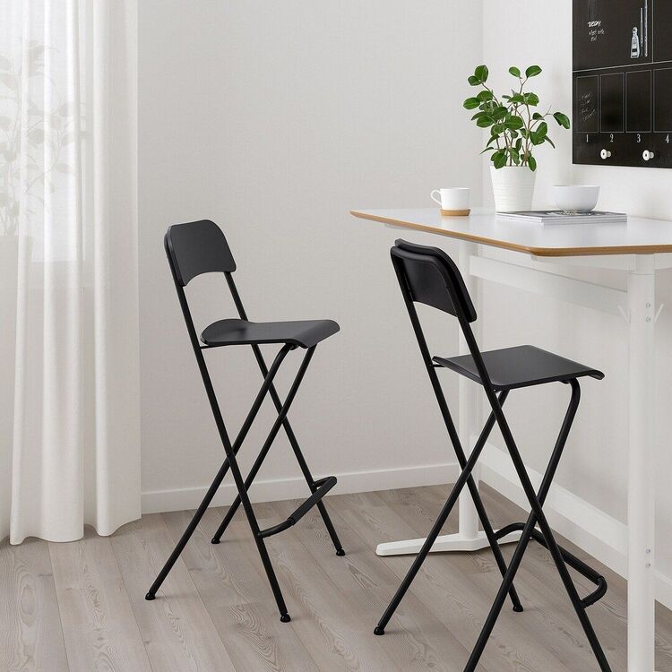 Барный стул Ikea Franklin раскладной 74см (Черный)