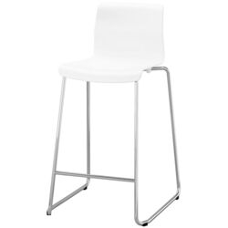 Барный стул Ikea Glenn 66см (Белый/Хромированный)