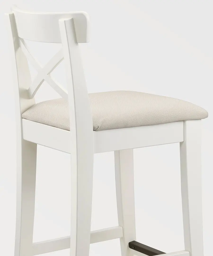 Scaun de bar Ikea Ingolf 65cm (Alb)