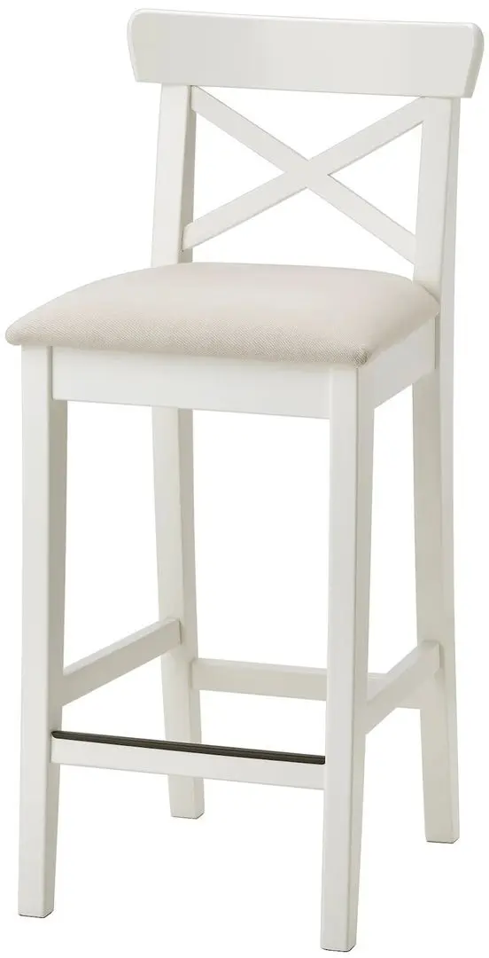 Scaun de bar Ikea Ingolf 65cm (Alb)