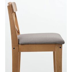 Scaun de bar Ikea Ingolf 65cm (Aspect Antichizat/Nolhaga Gri-Bej) Thumb