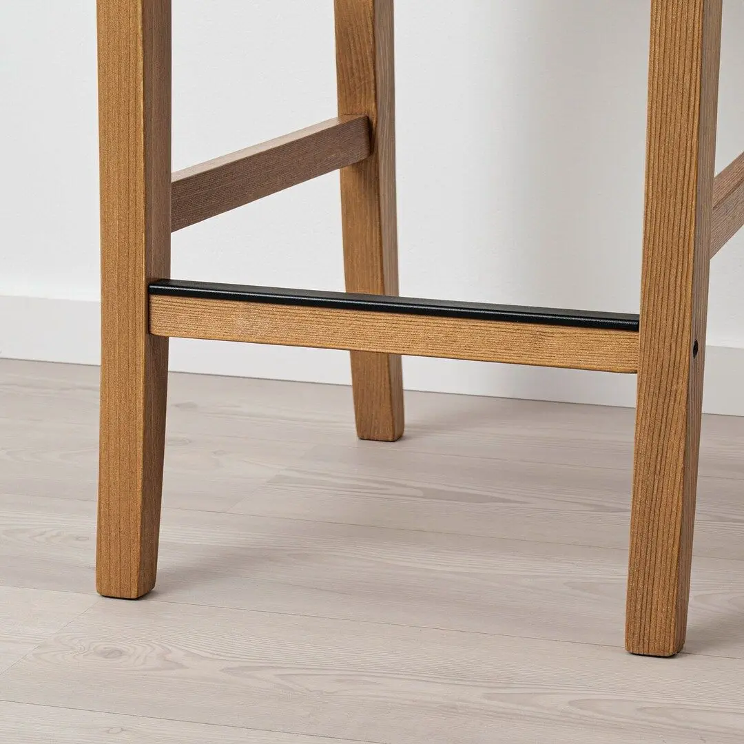 Scaun de bar Ikea Ingolf 65cm (Aspect Antichizat/Nolhaga Gri-Bej) - 4