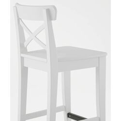 Scaun de bar Ikea Ingolf 74cm (Alb) Thumb