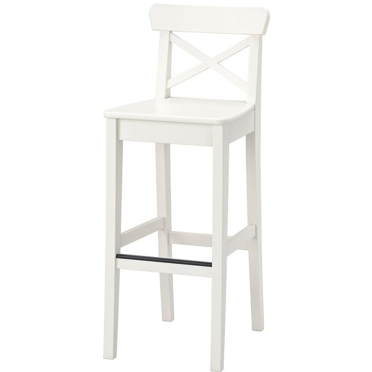 Scaun de bar Ikea Ingolf 74cm (Alb)