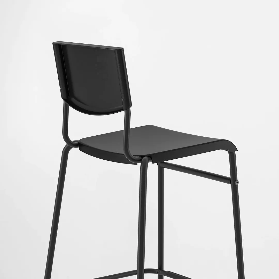Scaun de bar Ikea Stig 74cm (Negru)
