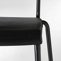 Scaun de bar Ikea Stig 74cm (Negru) Thumb