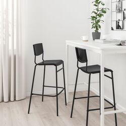 Scaun de bar Ikea Stig 74cm (Negru) Thumb