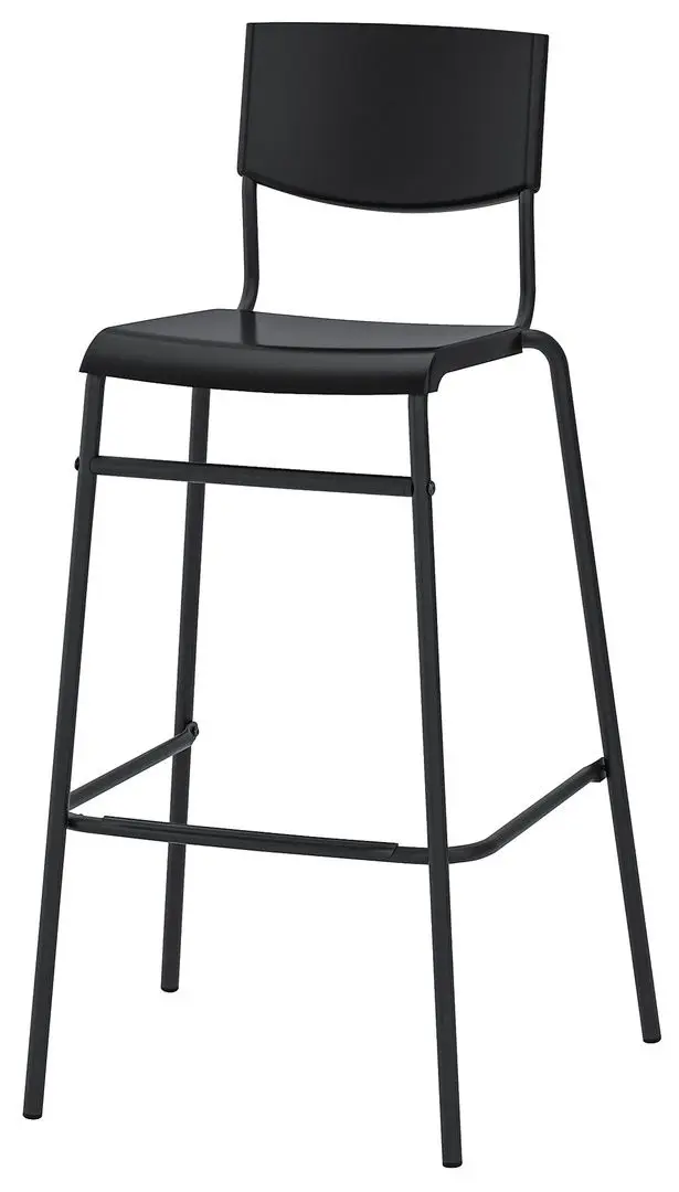 Scaun de bar Ikea Stig 74cm (Negru)