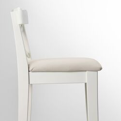 Scaun bar Ikea Ingolf 75cm (Alb/Hallarp Bej) Thumb