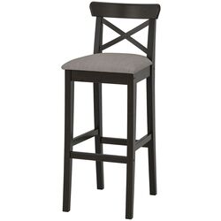 Scaun de bar Ikea Ingolf 75cm (Negru-Maro/Nolhaga Gri-Bej)