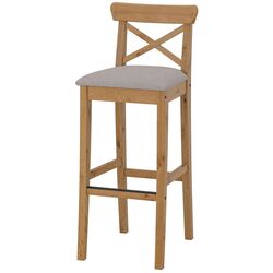 Scaun de bar Ikea Ingolf 75cm (Aspect Antichizat/Nolhaga Gri-Bej)
