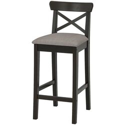 Scaun de bar Ikea Ingolf/Nolhaga 65cm (Negru-maro/Bej-gri) Thumb