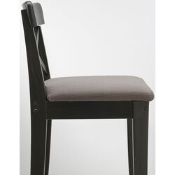 Scaun de bar Ikea Ingolf/Nolhaga 65cm (Negru-maro/Bej-gri) Thumb