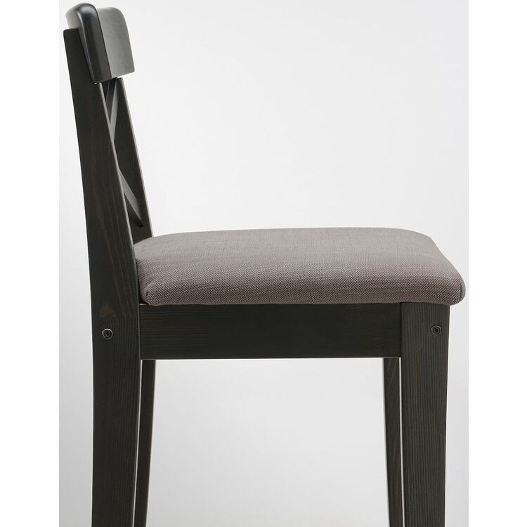 Scaun de bar Ikea Ingolf/Nolhaga 65cm (Negru-maro/Bej-gri)