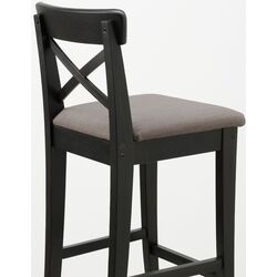 Scaun de bar Ikea Ingolf/Nolhaga 65cm (Negru-maro/Bej-gri) Thumb