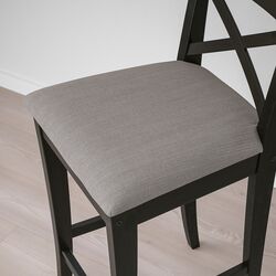 Scaun de bar Ikea Ingolf/Nolhaga 65cm (Negru-maro/Bej-gri) Thumb