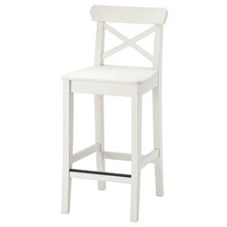 Resigilat IKEA Ingolf cu spatar 63cm (Alb)