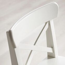 Барный стул Ikea Ingolf со спинкой 63cm (Белый) Thumb