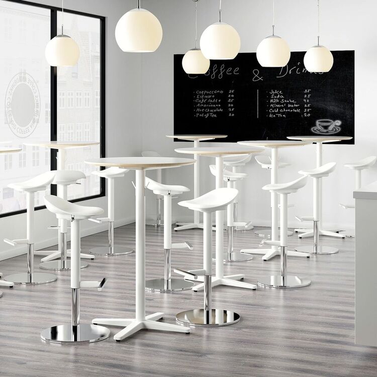 Барный стул Ikea Janinge 76см (Белый)