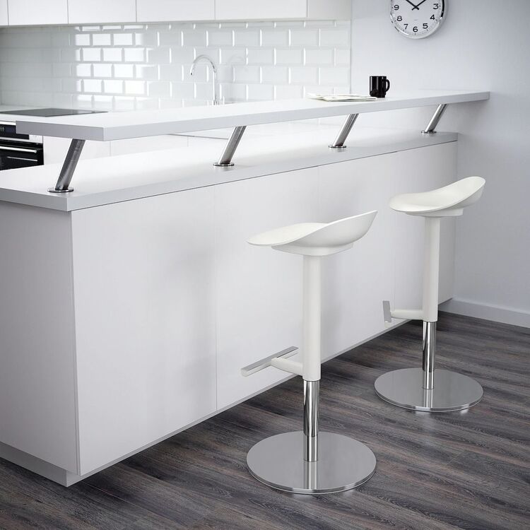Барный стул Ikea Janinge 76см (Белый)