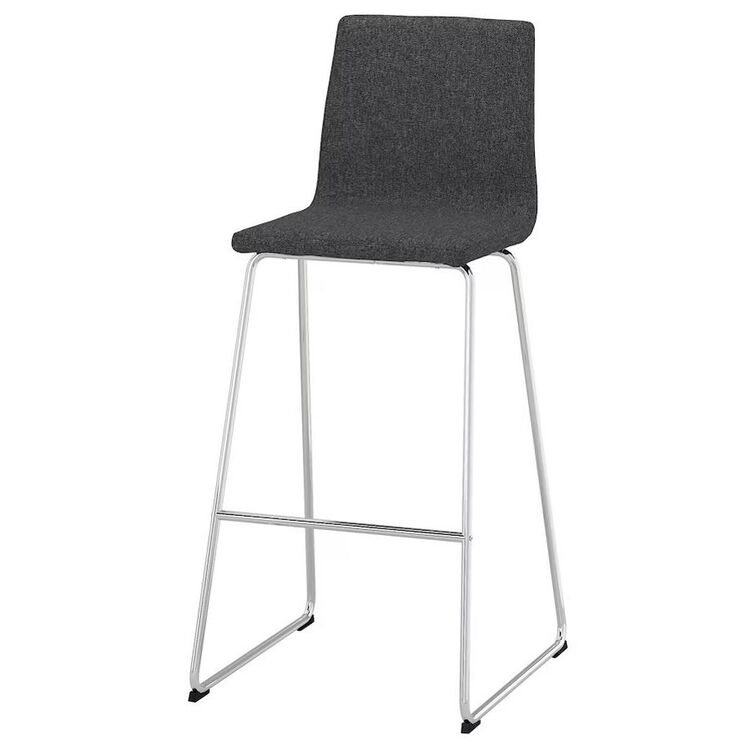 Барный стул Ikea Lillanas (Хром/Гуннаред Темно-серый)