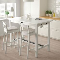 Барный стул Ikea Nordviken 75см (Белый) Thumb